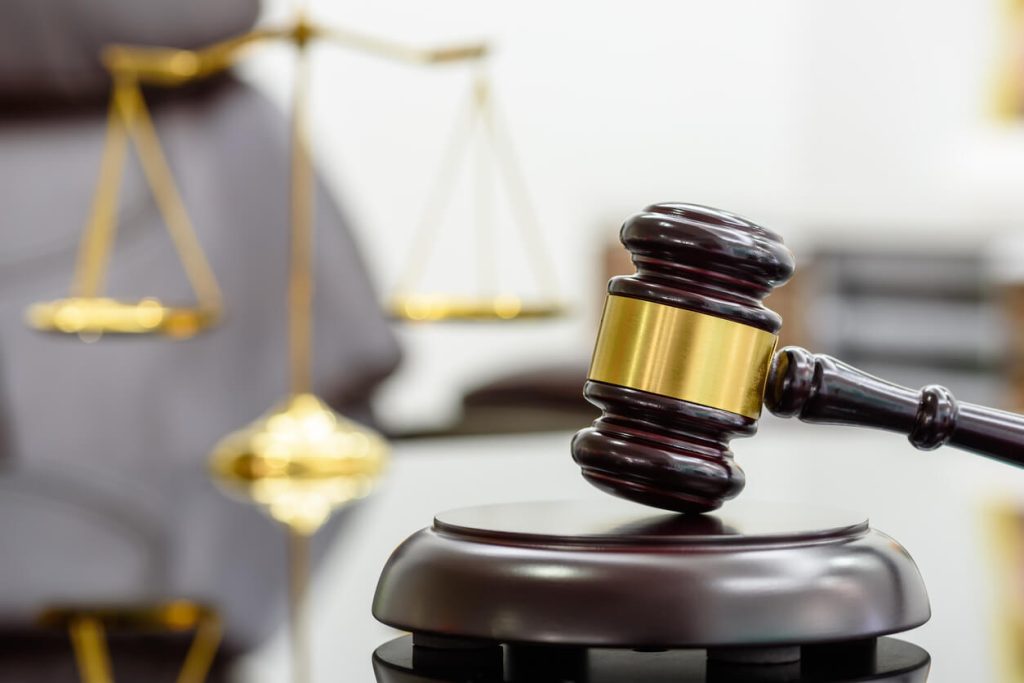 Gavel on a desk